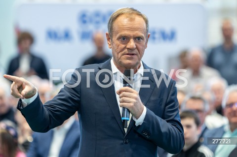  24.04.2023 TARNOBRZEG <br />
SPOTKANIE PRZEWODNICZACEGO PLATFORMY OBYWATELSKIEJ DONALDA TUSKA Z MIESZKANCAMI TARNOBRZEGA <br />
N/Z DONALD TUSK<br />
 