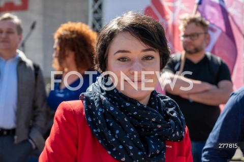  01.05.2023 WARSZAWA<br />
POCHOD PIERWSZOMAJOWY LEWICY I OPZZ<br />
GODNA PRACA GODNE ZYCIE<br />
N/Z ANNA MARIA ZUKOWSKA<br />
FOT. MARCIN BANASZKIEWICZ/FOTONEWS 