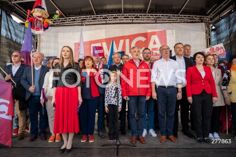  01.05.2023 WARSZAWA<br />
POCHOD PIERWSZOMAJOWY LEWICY I OPZZ<br />
GODNA PRACA GODNE ZYCIE<br />
N/Z AGNIESZKA DZIEMIANOWICZ BAK PIOTR OSTROWSKI WLODZIMIERZ CZARZASTY ADRIAN ZANDERG ROBERT BIEDRON<br />
FOT. MARCIN BANASZKIEWICZ/FOTONEWS 