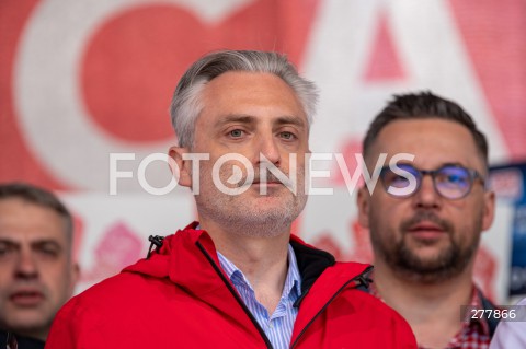  01.05.2023 WARSZAWA<br />
POCHOD PIERWSZOMAJOWY LEWICY I OPZZ<br />
GODNA PRACA GODNE ZYCIE<br />
N/Z PIOTR OSTROWSKI<br />
FOT. MARCIN BANASZKIEWICZ/FOTONEWS 