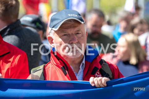  01.05.2023 WARSZAWA<br />
POCHOD PIERWSZOMAJOWY LEWICY I OPZZ<br />
GODNA PRACA GODNE ZYCIE<br />
N/Z RYSZARD ZBRZYZNY<br />
FOT. MARCIN BANASZKIEWICZ/FOTONEWS 