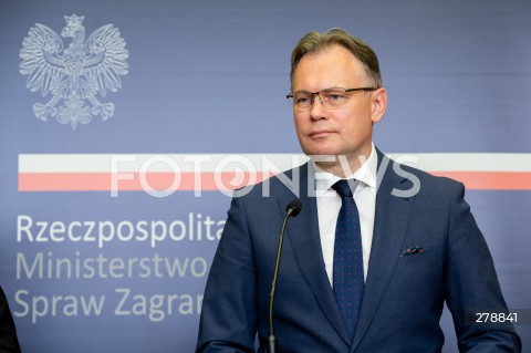  30.05.2023 WARSZAWA<br />
KONFERENCJA PRASOWA WICEMINISTRA SPRAW ZAGRANICZNYCH ARKADIUSZA MULARCZYKA<br />
N/Z ARKADIUSZ MULARCZYK<br />
FOT. MARCIN BANASZKIEWICZ/FOTONEWS  