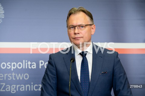  30.05.2023 WARSZAWA<br />
KONFERENCJA PRASOWA WICEMINISTRA SPRAW ZAGRANICZNYCH ARKADIUSZA MULARCZYKA<br />
N/Z ARKADIUSZ MULARCZYK<br />
FOT. MARCIN BANASZKIEWICZ/FOTONEWS  