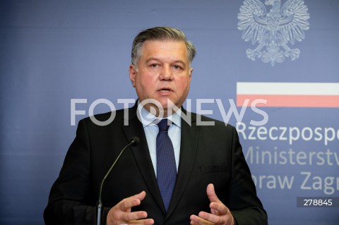  30.05.2023 WARSZAWA<br />
KONFERENCJA PRASOWA WICEMINISTRA SPRAW ZAGRANICZNYCH ARKADIUSZA MULARCZYKA<br />
N/Z JOSIP BRKIC<br />
FOT. MARCIN BANASZKIEWICZ/FOTONEWS  