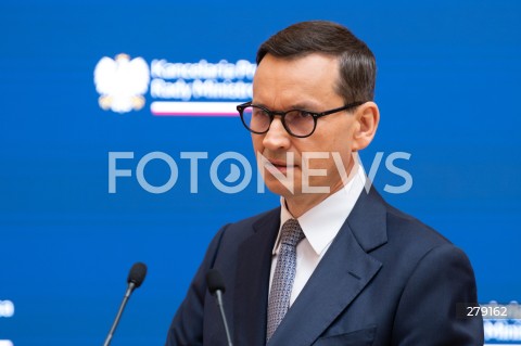  09.06.2023 WARSZAWA<br />
KONFERENCJA PRASOWA PREMIERA MATEUSZA MORAWICKIEGO I MINISTER FINANSOW MAGDALENY RZECZKOWSKIEJ<br />
N/Z PREMIER MATEUSZ MORAWIECKI<br />
FOT. MARCIN BANASZKIEWICZ/FOTONEWS  