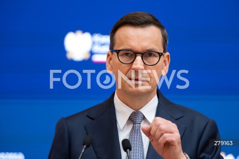  09.06.2023 WARSZAWA<br />
KONFERENCJA PRASOWA PREMIERA MATEUSZA MORAWICKIEGO I MINISTER FINANSOW MAGDALENY RZECZKOWSKIEJ<br />
N/Z PREMIER MATEUSZ MORAWIECKI<br />
FOT. MARCIN BANASZKIEWICZ/FOTONEWS  