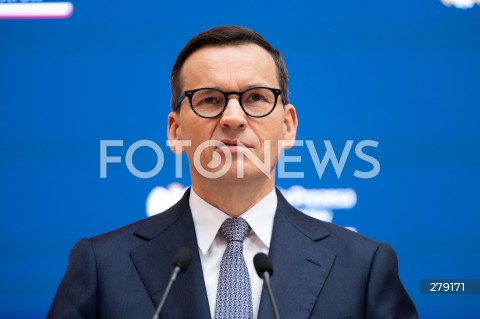  09.06.2023 WARSZAWA<br />
KONFERENCJA PRASOWA PREMIERA MATEUSZA MORAWICKIEGO I MINISTER FINANSOW MAGDALENY RZECZKOWSKIEJ<br />
N/Z PREMIER MATEUSZ MORAWIECKI<br />
FOT. MARCIN BANASZKIEWICZ/FOTONEWS  