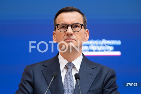  09.06.2023 WARSZAWA<br />
KONFERENCJA PRASOWA PREMIERA MATEUSZA MORAWICKIEGO I MINISTER FINANSOW MAGDALENY RZECZKOWSKIEJ<br />
N/Z PREMIER MATEUSZ MORAWIECKI<br />
FOT. MARCIN BANASZKIEWICZ/FOTONEWS  