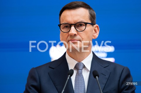  09.06.2023 WARSZAWA<br />
KONFERENCJA PRASOWA PREMIERA MATEUSZA MORAWICKIEGO I MINISTER FINANSOW MAGDALENY RZECZKOWSKIEJ<br />
N/Z PREMIER MATEUSZ MORAWIECKI<br />
FOT. MARCIN BANASZKIEWICZ/FOTONEWS  