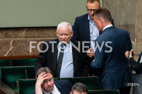  16.06.2023 WARSZAWA SEJM <br />
POSIEDZENIE SEJMU RP<br />
N/Z JAROSLAW KACZYNSKI ARTUR SOBON MARIUSZ BLASZCZAK<br />
FOT. MARCIN BANASZKIEWICZ/FOTONEWS 