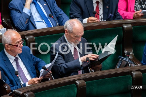  16.06.2023 WARSZAWA SEJM <br />
POSIEDZENIE SEJMU RP<br />
N/Z ANTONI MACIEREWICZ<br />
FOT. MARCIN BANASZKIEWICZ/FOTONEWS 