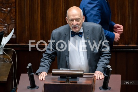  16.06.2023 WARSZAWA SEJM <br />
POSIEDZENIE SEJMU RP<br />
N/Z JANUSZ KORWIN MIKKE<br />
FOT. MARCIN BANASZKIEWICZ/FOTONEWS 