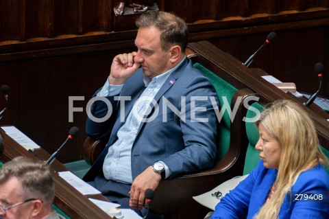  16.06.2023 WARSZAWA SEJM <br />
POSIEDZENIE SEJMU RP<br />
N/Z TOMASZ TRELA<br />
FOT. MARCIN BANASZKIEWICZ/FOTONEWS 