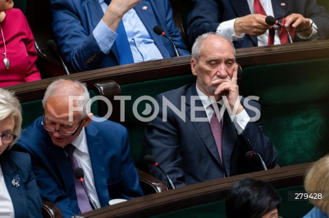  16.06.2023 WARSZAWA SEJM <br />
POSIEDZENIE SEJMU RP<br />
N/Z ANTONI MACIEREWICZ<br />
FOT. MARCIN BANASZKIEWICZ/FOTONEWS 