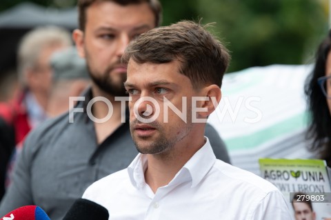  20.07.2023 WARSZAWA<br />
KONFERENCJA PRASOWA LIDERA AGROUNII MICHALA KOLODZIEJCZAKA<br />
N/Z MICHAL KOLODZIEJCZAK<br />
FOT. MARCIN BANASZKIEWICZ/FOTONEWS  