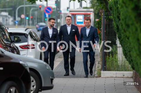  29.07.2023 WARSZAWA<br />
KONFERENCJA PRASOWA PRAWA I SPRAWIEDLIWOSCI<br />
N/Z RADOSLAW FOGIEL DOMINIK TARCZYNSKI RAFAL BOCHENEK<br />
FOT. MARCIN BANASZKIEWICZ/FOTONEWS  