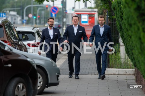  29.07.2023 WARSZAWA<br />
KONFERENCJA PRASOWA PRAWA I SPRAWIEDLIWOSCI<br />
N/Z RADOSLAW FOGIEL DOMINIK TARCZYNSKI RAFAL BOCHENEK<br />
FOT. MARCIN BANASZKIEWICZ/FOTONEWS  