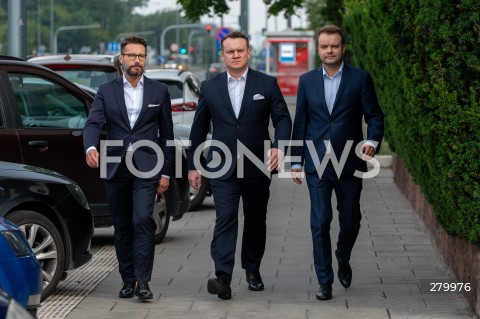  29.07.2023 WARSZAWA<br />
KONFERENCJA PRASOWA PRAWA I SPRAWIEDLIWOSCI<br />
N/Z RADOSLAW FOGIEL DOMINIK TARCZYNSKI RAFAL BOCHENEK<br />
FOT. MARCIN BANASZKIEWICZ/FOTONEWS  