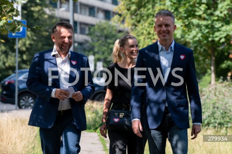  29.07.2023 WARSZAWA<br />
KONFERENCJA PRASOWA PLATFORMY OBYWATELSKIEJ<br />
N/Z MARCIN KIERWINSKI ALEKSANDRA GAJEWSKA ARKADIUSZ MARCHEWKA<br />
FOT. MARCIN BANASZKIEWICZ/FOTONEWS  