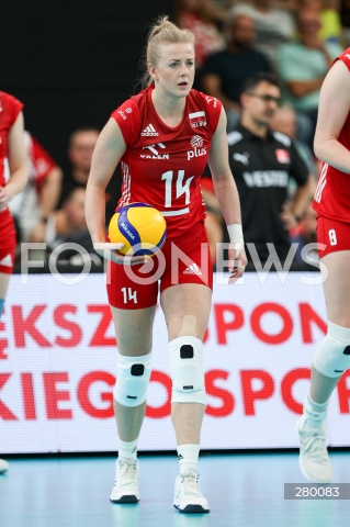  02.08.2023 KROSNO ( POLSKA - POLAND ) <br />
SIATKOWKA - VOLLEYBALL <br />
MECZ TOWARZYSKI <br />
FRIENDLY MATCH <br />
MECZ POLSKA - TURCJA ( POLAND - TURKEY ) <br />
N/Z JOANNA WOLOSZ SYLWETKA <br />
 