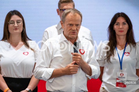  16.08.2023 WARSZAWA<br />
RADA KRAJOWA PLATFORMY OBYWATELSKIEJ<br />
N/Z DONALD TUSK<br />
FOT. MARCIN BANASZKIEWICZ/FOTONEWS  