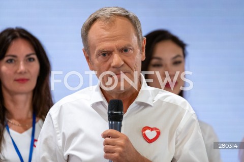  16.08.2023 WARSZAWA<br />
RADA KRAJOWA PLATFORMY OBYWATELSKIEJ<br />
N/Z DONALD TUSK<br />
FOT. MARCIN BANASZKIEWICZ/FOTONEWS  