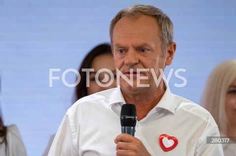  16.08.2023 WARSZAWA<br />
RADA KRAJOWA PLATFORMY OBYWATELSKIEJ<br />
N/Z DONALD TUSK<br />
FOT. MARCIN BANASZKIEWICZ/FOTONEWS  