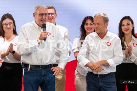  16.08.2023 WARSZAWA<br />
RADA KRAJOWA PLATFORMY OBYWATELSKIEJ<br />
N/Z BOGUSLAW WOLOSZANSKI DONALD TUSK<br />
FOT. MARCIN BANASZKIEWICZ/FOTONEWS  