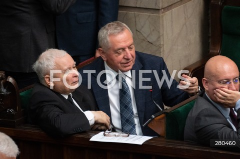  16.08.2023 WARSZAWA<br />
POSIEDZENIE SEJMU RP<br />
N/Z JAROSLAW KACZYNSKI HENRYK KOWALCZYK<br />
FOT. MARCIN BANASZKIEWICZ/FOTONEWS  