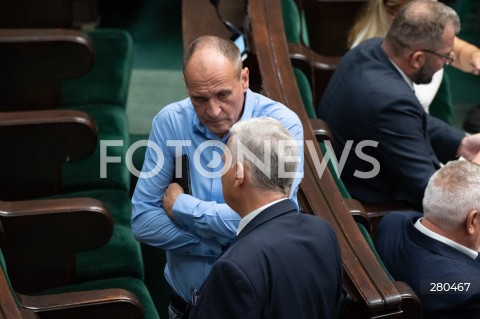  16.08.2023 WARSZAWA<br />
POSIEDZENIE SEJMU RP<br />
N/Z PAWEL KUKIZ MAREK SUSKI<br />
FOT. MARCIN BANASZKIEWICZ/FOTONEWS  