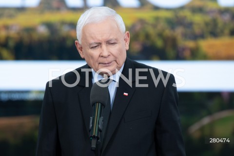  18.08.2023 WARSZAWA<br />
OSWIADCZENIE PREZESA PRAWA I SPRAWIEDLIWOSCI JAROSLAWA KACZYNSKIEGO<br />
N/Z JAROSLAW KACZYNSKI<br />
FOT. MARCIN BANASZKIEWICZ/FOTONEWS  