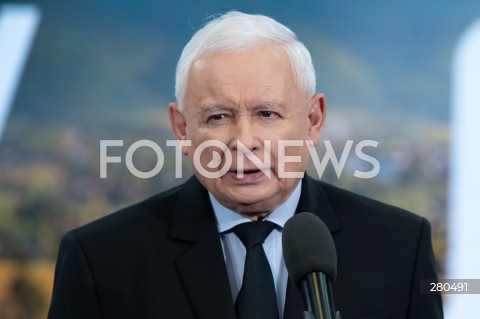  18.08.2023 WARSZAWA<br />
OSWIADCZENIE PREZESA PRAWA I SPRAWIEDLIWOSCI JAROSLAWA KACZYNSKIEGO<br />
N/Z JAROSLAW KACZYNSKI<br />
FOT. MARCIN BANASZKIEWICZ/FOTONEWS  