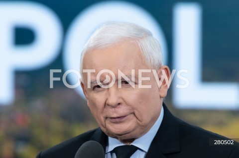  18.08.2023 WARSZAWA<br />
OSWIADCZENIE PREZESA PRAWA I SPRAWIEDLIWOSCI JAROSLAWA KACZYNSKIEGO<br />
N/Z JAROSLAW KACZYNSKI<br />
FOT. MARCIN BANASZKIEWICZ/FOTONEWS  