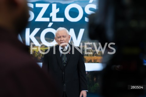  18.08.2023 WARSZAWA<br />
OSWIADCZENIE PREZESA PRAWA I SPRAWIEDLIWOSCI JAROSLAWA KACZYNSKIEGO<br />
N/Z JAROSLAW KACZYNSKI<br />
FOT. MARCIN BANASZKIEWICZ/FOTONEWS  