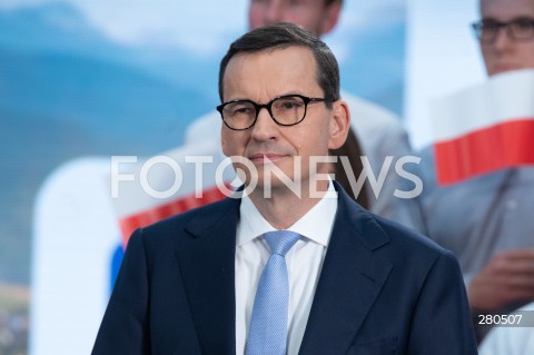  18.08.2023 WARSZAWA<br />
OSWIADCZENIE PREZESA PRAWA I SPRAWIEDLIWOSCI JAROSLAWA KACZYNSKIEGO<br />
N/Z PREMIER MATEUSZ MORAWIECKI<br />
FOT. MARCIN BANASZKIEWICZ/FOTONEWS  