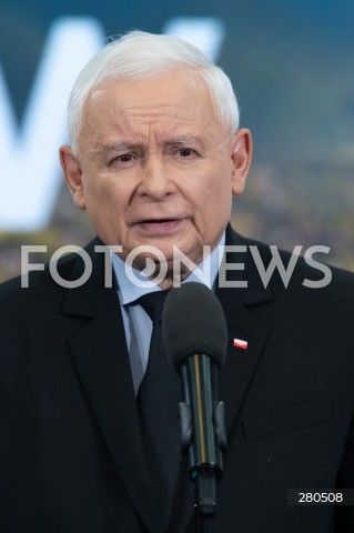  18.08.2023 WARSZAWA<br />
OSWIADCZENIE PREZESA PRAWA I SPRAWIEDLIWOSCI JAROSLAWA KACZYNSKIEGO<br />
N/Z JAROSLAW KACZYNSKI<br />
FOT. MARCIN BANASZKIEWICZ/FOTONEWS  