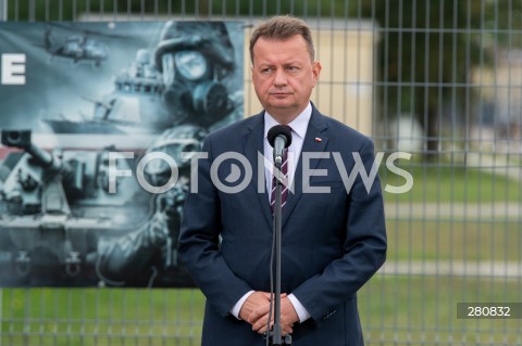  28.08.2023 LEGIONOWO<br />
KONFERENCJA PRASOWA MINISTRA OBRONY NARODOWEJ MARIUSZA BLASZCZAKA<br />
N/Z MARIUSZ BLASZCZAK<br />
FOT. MARCIN BANASZKIEWICZ/FOTONEWS  