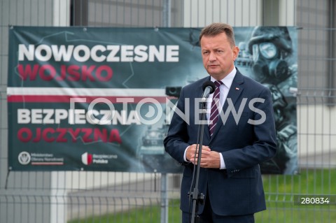  28.08.2023 LEGIONOWO<br />
KONFERENCJA PRASOWA MINISTRA OBRONY NARODOWEJ MARIUSZA BLASZCZAKA<br />
N/Z MARIUSZ BLASZCZAK<br />
FOT. MARCIN BANASZKIEWICZ/FOTONEWS  