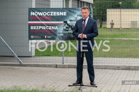  28.08.2023 LEGIONOWO<br />
KONFERENCJA PRASOWA MINISTRA OBRONY NARODOWEJ MARIUSZA BLASZCZAKA<br />
N/Z MARIUSZ BLASZCZAK<br />
FOT. MARCIN BANASZKIEWICZ/FOTONEWS  