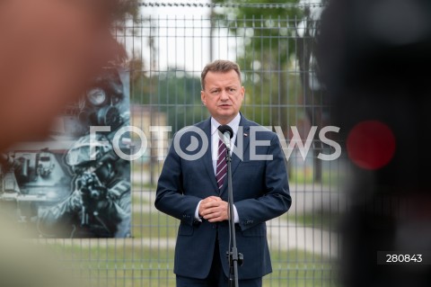  28.08.2023 LEGIONOWO<br />
KONFERENCJA PRASOWA MINISTRA OBRONY NARODOWEJ MARIUSZA BLASZCZAKA<br />
N/Z MARIUSZ BLASZCZAK<br />
FOT. MARCIN BANASZKIEWICZ/FOTONEWS  