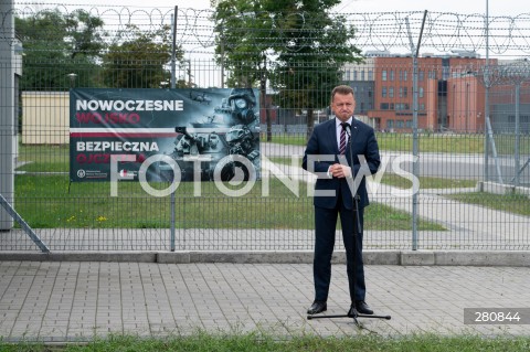  28.08.2023 LEGIONOWO<br />
KONFERENCJA PRASOWA MINISTRA OBRONY NARODOWEJ MARIUSZA BLASZCZAKA<br />
N/Z MARIUSZ BLASZCZAK<br />
FOT. MARCIN BANASZKIEWICZ/FOTONEWS  