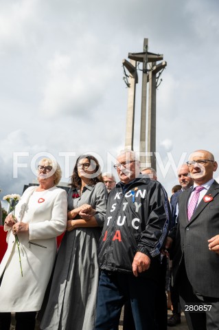  31.08.2023 GDANSK<br />
OBCHODY ROCZNICY SIERPNIA 1980 W GDANSKU<br />
N/Z HENRYKA KRZYWONOS ALEKSANDRA DULKIEWICZ LECH WALESA<br />
 