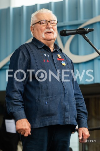  31.08.2023 GDANSK<br />
OBCHODY ROCZNICY SIERPNIA 1980 W GDANSKU<br />
N/Z LECH WALESA<br />
 