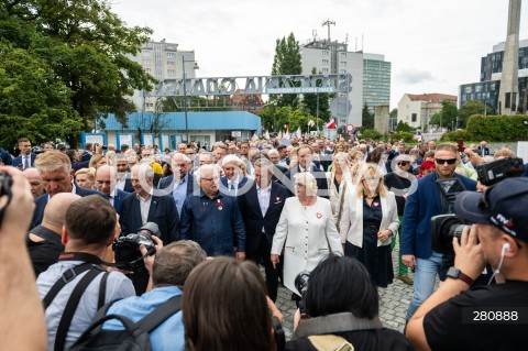  31.08.2023 GDANSK<br />
OBCHODY ROCZNICY SIERPNIA 1980 W GDANSKU<br />
N/Z LECH WALESA MAGDALENA ADAMOWICZ HENRYKA KRZYWONOS<br />
 