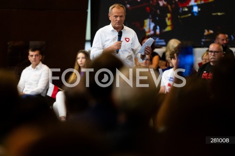  31.08.2023 GDANSK<br />
WIEC DONALDA TUSKA W EUROPEJSKIM CENTRUM SOLIDARNOSCI W GDANSKU<br />
N/Z DONALD TUSK<br />
 