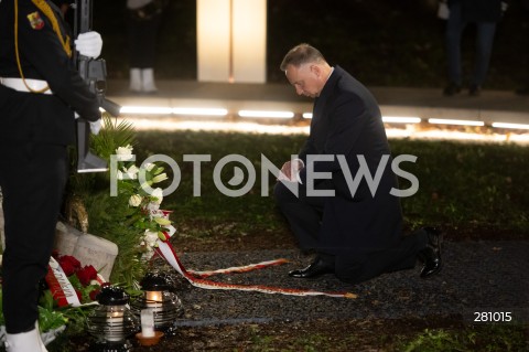  01.09.2023 GDANSK<br />
OBCHODY 84. ROCZNICY WYBUCHU II WOJNY SWIATOWEJ NA WESTERPLATTE<br />
ZLOZENIE KWIATOW NA CMENTARZU WOJSKA POLSKIEGO NA WESTERPLATTE<br />
N/Z ANDRZEJ DUDA<br />
 