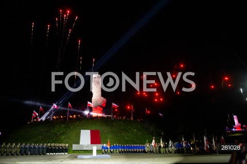  01.09.2023 GDANSK<br />
OBCHODY 84. ROCZNICY WYBUCHU II WOJNY SWIATOWEJ NA WESTERPLATTE<br />
N/Z POMNIK OBRONCOW WYBRZEZA WESTERPLATTE FLARY WIDOK<br />
 