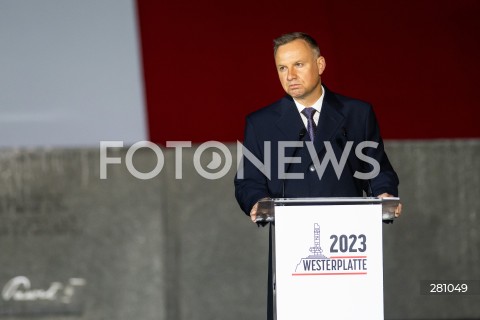  01.09.2023 GDANSK<br />
OBCHODY 84. ROCZNICY WYBUCHU II WOJNY SWIATOWEJ NA WESTERPLATTE<br />
N/Z ANDRZEJ DUDA<br />
 