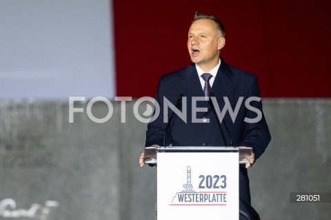  01.09.2023 GDANSK<br />
OBCHODY 84. ROCZNICY WYBUCHU II WOJNY SWIATOWEJ NA WESTERPLATTE<br />
N/Z ANDRZEJ DUDA<br />
 