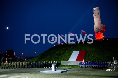  01.09.2023 GDANSK<br />
OBCHODY 84. ROCZNICY WYBUCHU II WOJNY SWIATOWEJ NA WESTERPLATTE<br />
N/Z ANDRZEJ DUDA WIDOK POMNIK OBRONCOW WYBRZEZA WESTERPLATTE<br />
 